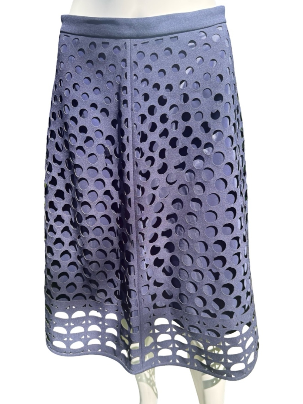 J.CREW | Classic Laser-Cut Midi Skirt - Navy